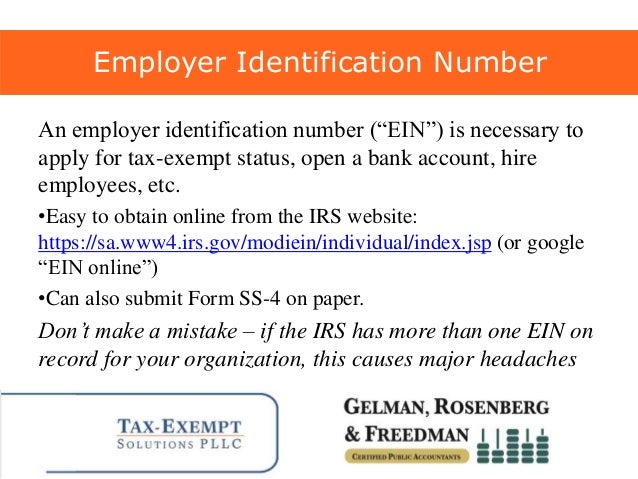 Employer Identification Number